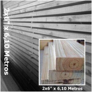 Tirante 2x6 pino cepillado x 6,1 metros